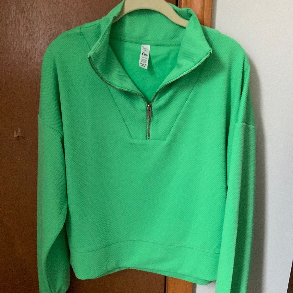 ZYIA Lime Cara Quarterzip Sweatshirt